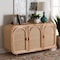 Bali & Pari Evania Bohemian Natural Rattan 3-Door Storage Cabinet 244-13670-ZORO - alternate 9